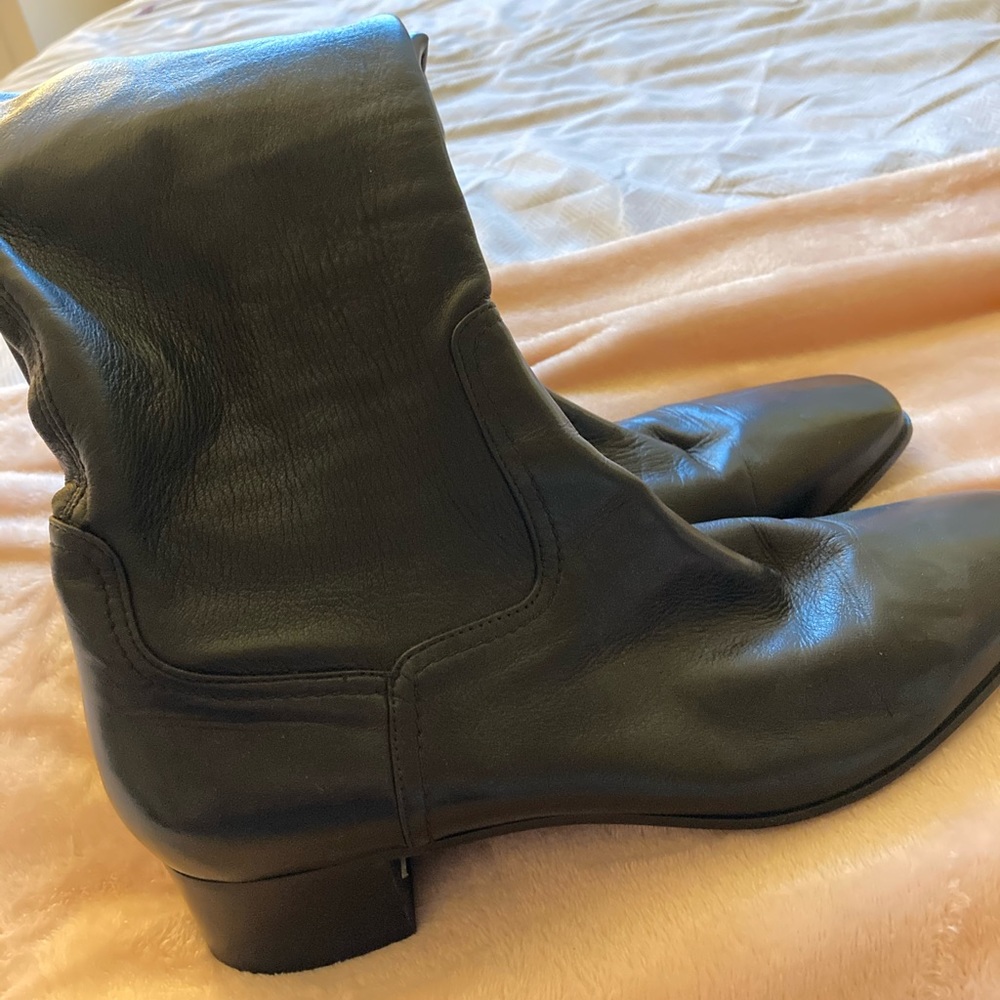 Cole Haan black leather tall boots